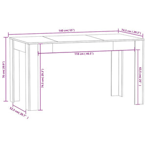 Esstisch Räuchereiche 140 cm