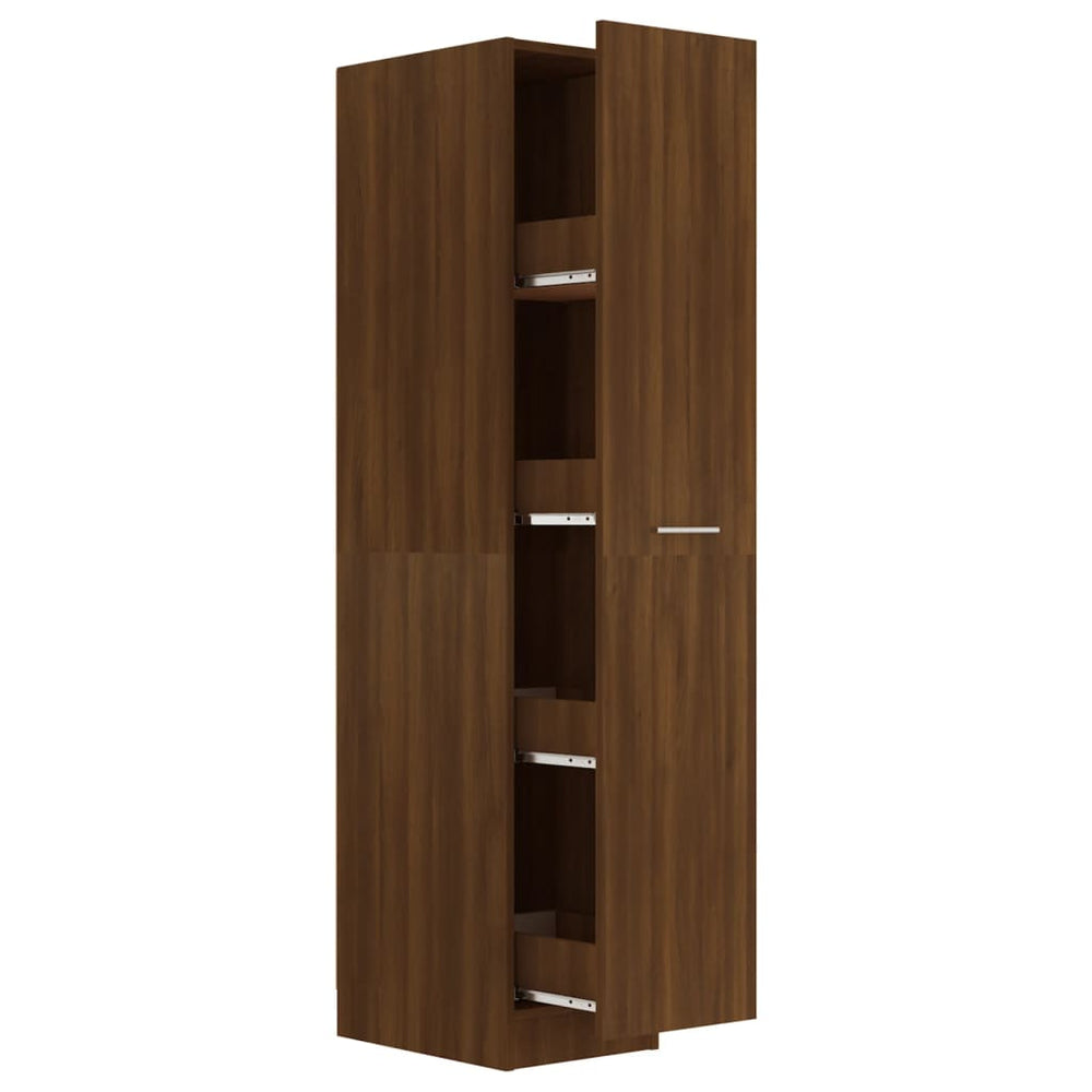 Apothekerschrank Braun Eiche 30x42,5x150cm