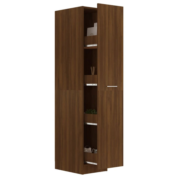Apothekerschrank Braun Eiche 30x42,5x150cm