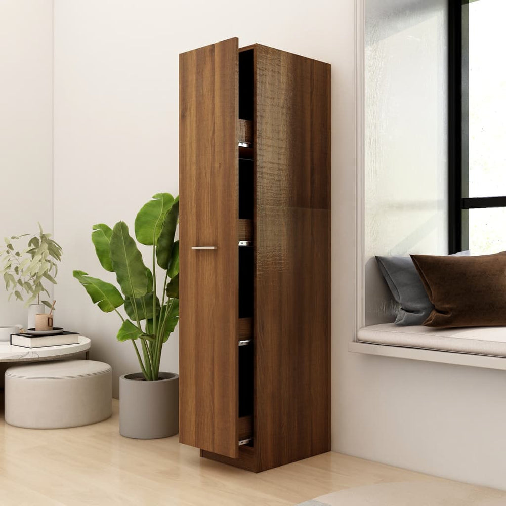 Apothekerschrank Braun Eiche 30x42,5x150cm