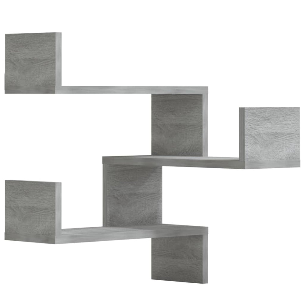 Graue Sonoma Eckregale, 2er Set