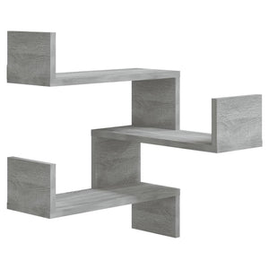 Graue Sonoma Eckregale, 2er Set
