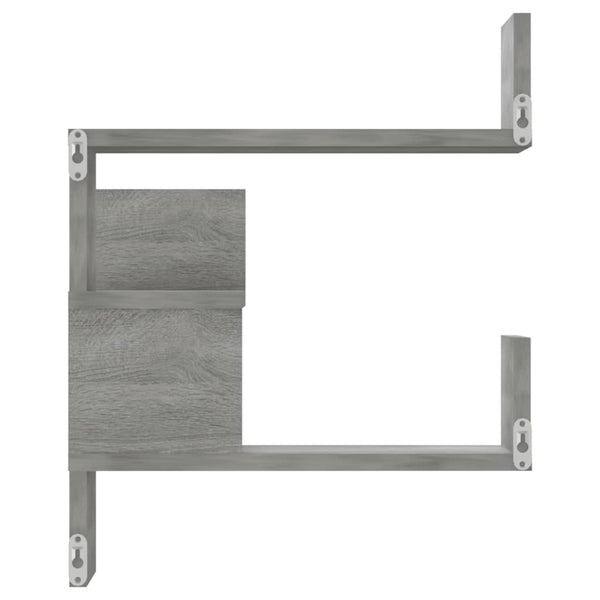Graue Sonoma Eckregale, 2er Set