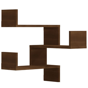 Eckregale Braun Eiche, 2er Set