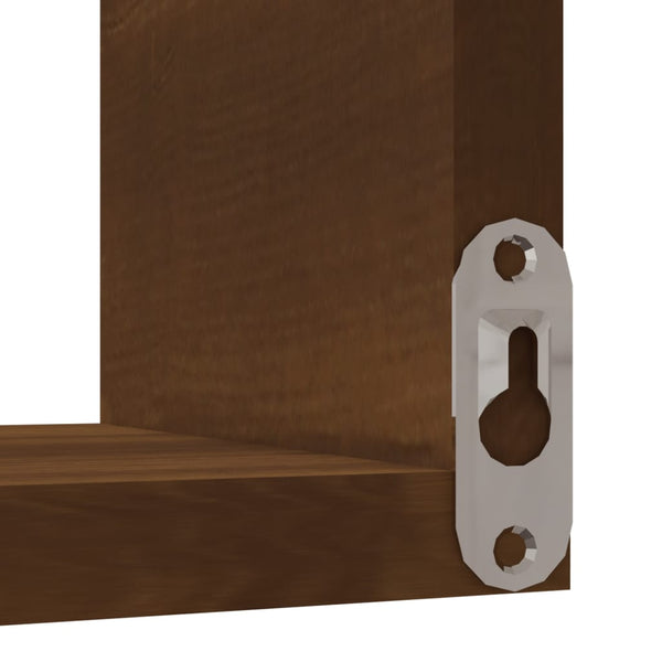 Eckregale Braun Eiche, 2er Set