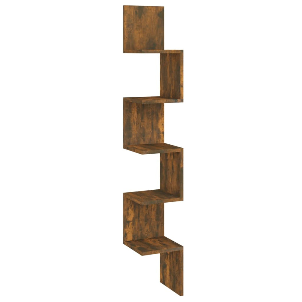Eckregal Wandregal Räuchereiche 127,5cm