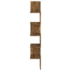 Eckregal Wandregal Räuchereiche 127,5cm