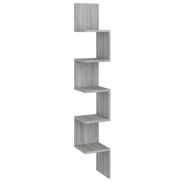 Graues Sonoma Eckregal, 127,5 cm
