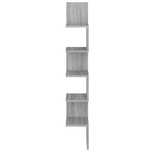 Graues Sonoma Eckregal, 127,5 cm