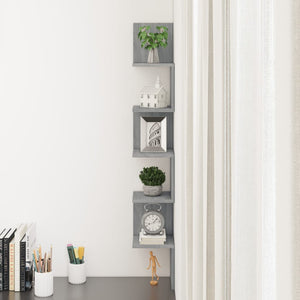 Graues Sonoma Eckregal, 127,5 cm