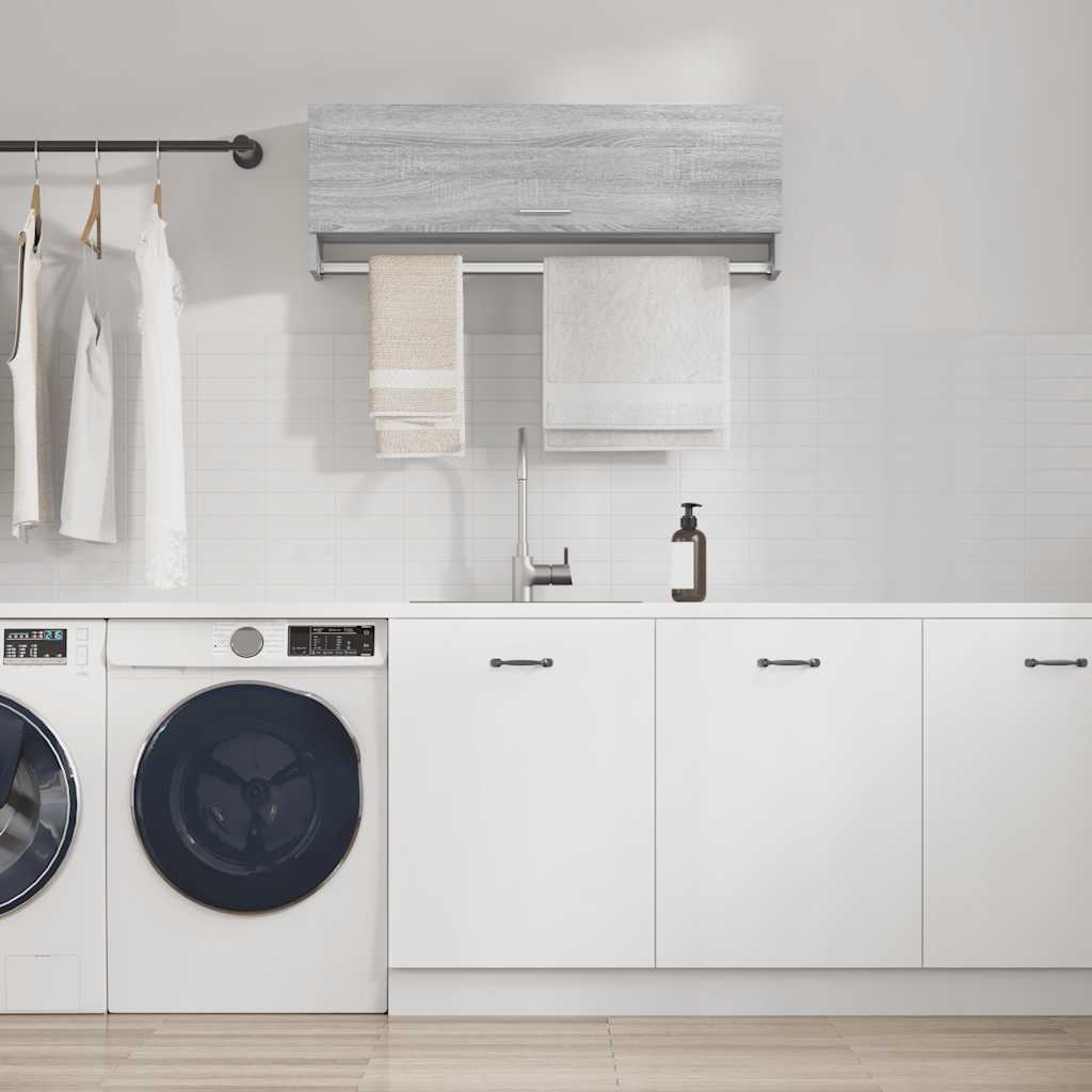 Kleiderschrank Grau Sonoma 100 cm