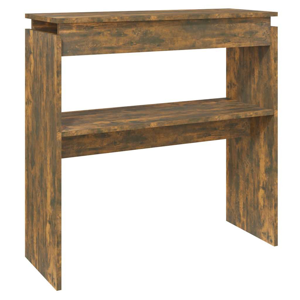 vidaXL Table console chêne fumé 80x30x80 cm bois d'ingénierie
