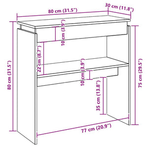 Konsolentisch Räuchereiche 80 cm