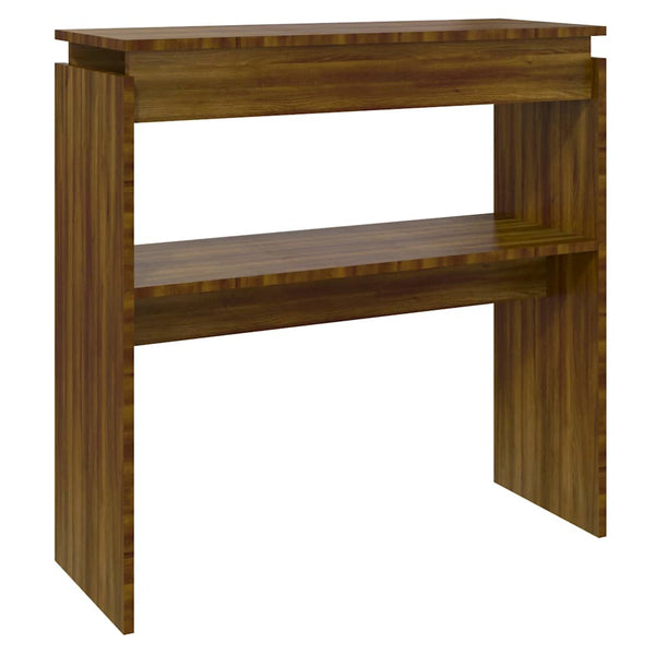 vidaXL Table console aspect chêne marron 80x30x80 cm Bois d'ingénierie