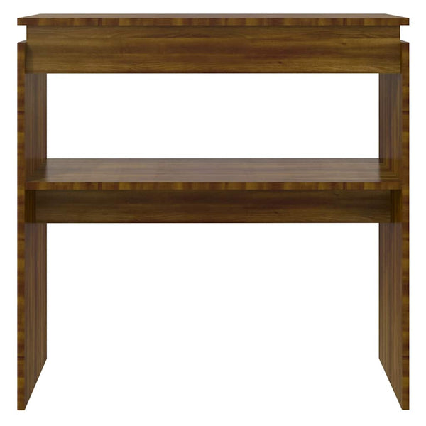 vidaXL Table console aspect chêne marron 80x30x80 cm Bois d'ingénierie