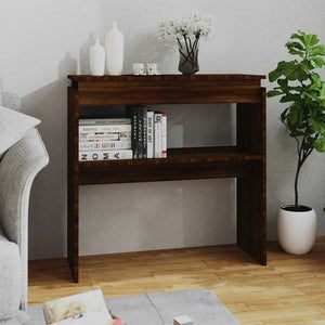 vidaXL Table console aspect chêne marron 80x30x80 cm Bois d'ingénierie