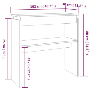 Konsolentisch Braun Eichen-Optik 102 cm
