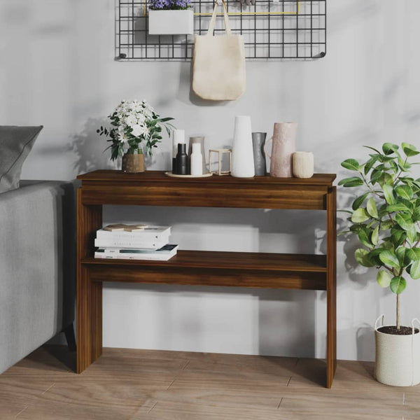 Konsolentisch Braun Eichen-Optik 102 cm