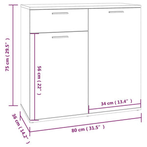 Sideboard Grau Sonoma 80x36x75 cm