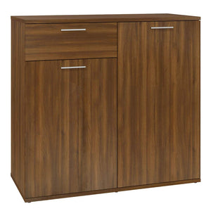 vidaXL Buffet marron aspect chêne 80x36x75 cm Bois d'ingénierie