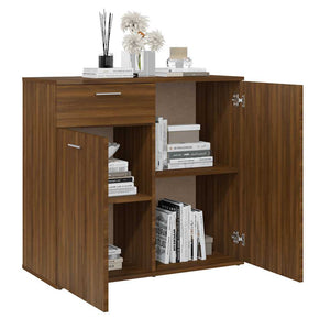 vidaXL Buffet marron aspect chêne 80x36x75 cm Bois d'ingénierie