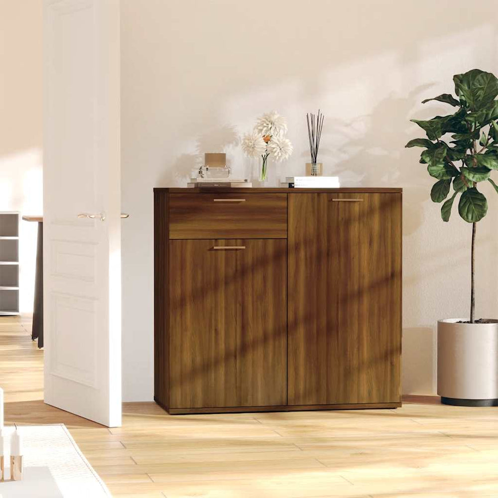 vidaXL Sideboard Brown Oak Look 80x36x75 cm Engineered Wood