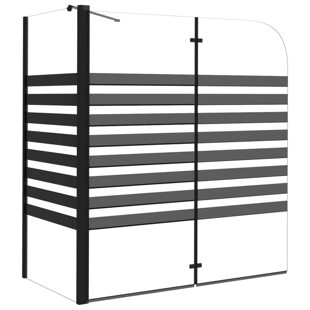 vidaXL Paroi de douche 120x68x130 cm Verre trempé rayé