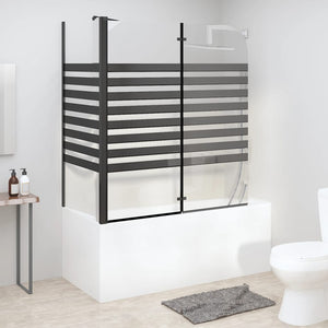 Duschabtrennung 120x68x130 cm Hartglas Gestreift