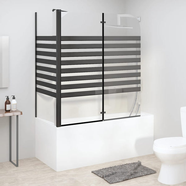 Duschabtrennung 120x68x130 cm Hartglas Gestreift