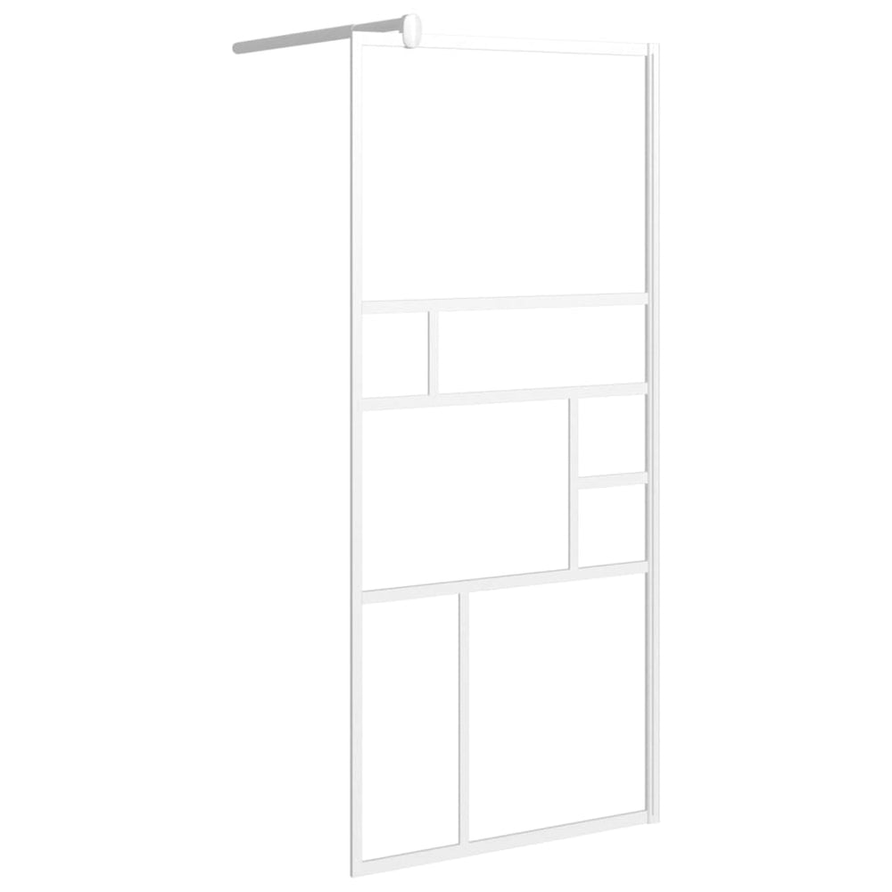 vidaXL Paroi de douche fixe 80x195 cm Verre ESG Blanc
