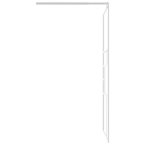 Duschwand für Walk-In Dusche 80x195 cm ESG-Glas Weiß