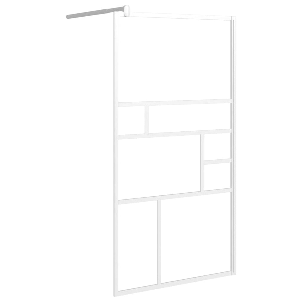 vidaXL paroi de douche walk-in 100x195 cm verre ESG blanc