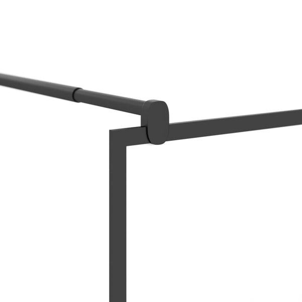 Duschwand für Walk-In Dusche 90x195 cm ESG Steindesign Schwarz