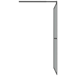 Duschwand für Walk-in Dusche 100x195cm Dunkles Sicherheitsglas