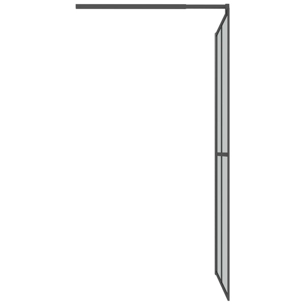 Duschwand für Walk-in Dusche 100x195cm Dunkles Sicherheitsglas