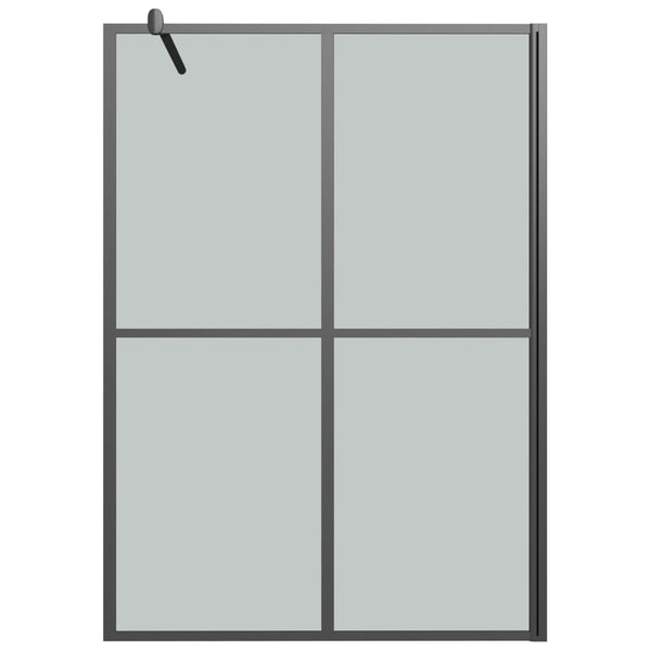 Duschwand für Walk-in Dusche 140x195 cm Dunkles Sicherheitsglas