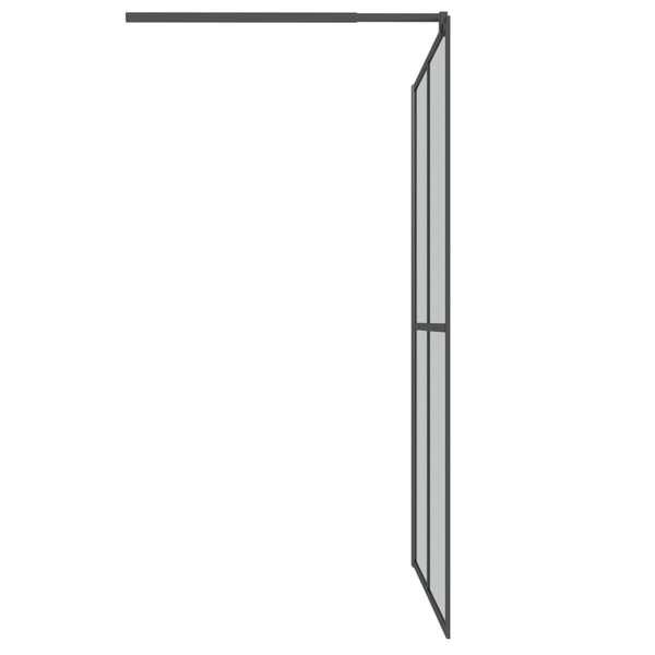 Duschwand für Walk-in Dusche 140x195 cm Dunkles Sicherheitsglas