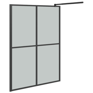 Duschwand für Walk-in Dusche 140x195 cm Dunkles Sicherheitsglas