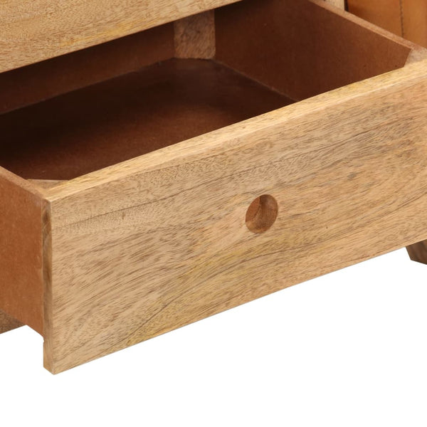 Echtleder Sitzbank Braun 107cm Mango Massivholz