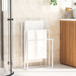 vidaXL Porte-serviettes Blanc 48x24x79 cm Fer