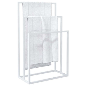 vidaXL Porte-serviettes Blanc 48x24x79 cm Fer