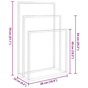 vidaXL Porte-serviettes Blanc 48x24x79 cm Fer