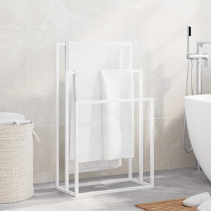 vidaXL Porte-serviettes Blanc 48x24x79 cm Fer