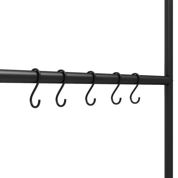 Schwarze Handtuchleiter mit 5 Ebenen