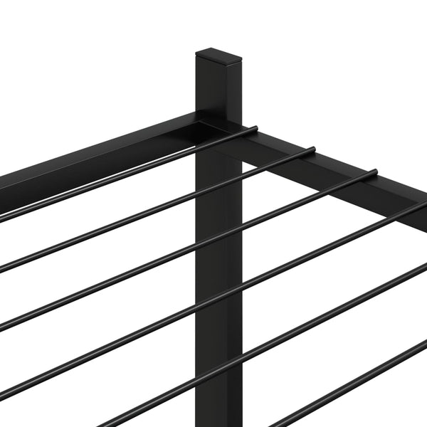 Schwarzer Blumenständer aus Eisen, 83x25x80 cm