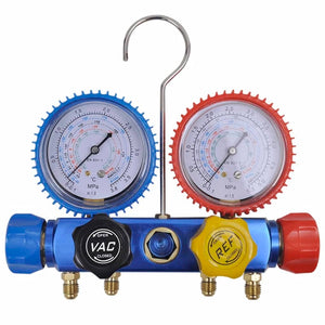 Vakuumpumpe mit 4-Wege-Verteiler-Manometer Set für Klimaanlagen