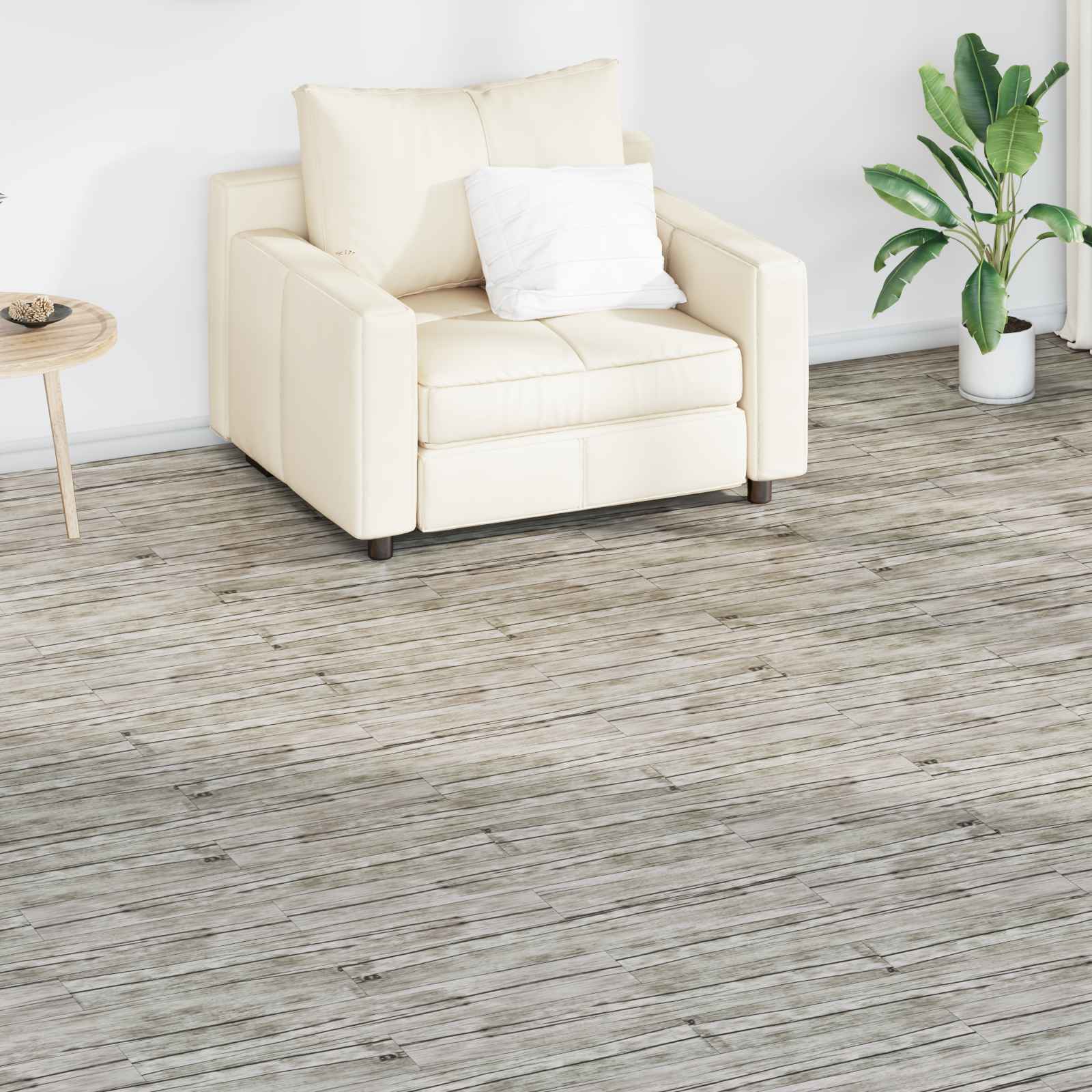 PVC Bodenplanken Eiche gewaschen, 2,51 m²
