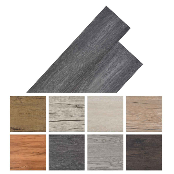 Schwarze & Weiße PVC Bodenplanken, 2,51 m²