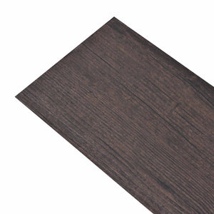 Dunkelbraune PVC Bodenplanken, 2,51 m²