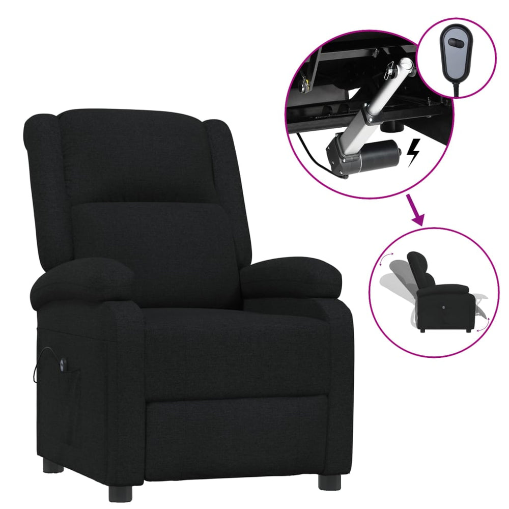 Relaxsessel Elektrisch Schwarz Stoff